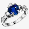 Vente en gros - 2016 Nouvelles bagues en argent sterling 925 pour femmes Anneaux de mariage traditionnels irlandais Claddagh Bague coeur amour Femmes Amitié Meilleur cadeau