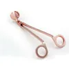 Rose Gold 18cm Rostfritt Stål Candle Wick Trimmer Oljelampa Trim Sax Tijera Tesoura Cutter Snuffer Tool Hook Clipper LZ1518