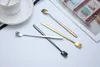 Stainless Steel Spoon Colorful Long Handle Spoons Flatware Coffee Drinking Ice Cream Tools Kitchen Gadget Spoon