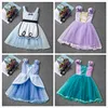 Sommer Aschenputtel Prinzessin Kleider Taille Bug Masch Farbe passung Cartoon Film Tutu Kleid Baby Girls Kleidung Kinder Kleid Kleid