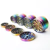 Rainbow di alta qualità Dazzle 4 parti Accessorio per fumogruppo Herb Fumo Grinde di lega di zinco 40mm 50mm 55mm 63mm R per fumare DHLFEDEX F5648074