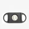 Dubbelklingor Cigar Cutter Rostfritt Stål Sliver Plated Cigars Saxficka Gadgets