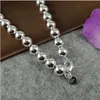 Spedizione gratuita con numero di tracciamento Best NEW 925 STERLING SILVER 4MM 6MM 8MM 10MM Sliver Solid Ball CATENE ROTONDE COLLANE GIOIELLI HJ189