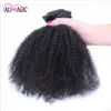 Ali Magic 4B 4C Kinky Clip Curly Hair Extension Nautral Color Clip-In Full Head 7 st Remy Hair 100g 120g