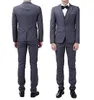 Wysoka jakość Grey Men 3 kanapa Wedding Smokingi Groom Smokingi Z Notch Lapel One Button Centrum Vent Mężczyźni Blazer (kurtka + spodnie + kamizelka + Tie 51)