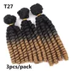 8-10inch Spring Twist Braid Fasci di capelli intrecciati sintetici Cucire nelle estensioni dei capelli 3 pezzi / pacco