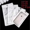 1000 pièces 13.5*24 cm sac en plastique blanc à fermeture éclair de plusieurs tailles accessoires de téléphone portable housse de téléphone portable emballage sac d'emballage pour 8 pouces