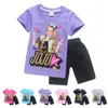 Jojo Siwa Kinder Shorts Outfits 2018 Neue Cartoon Kurzen Ärmeln Jojo Inspiriert Kinder Kleidung Sets Mode Sommer Mädchen Kleidung C3911