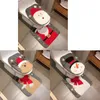 Noel Klozet Kapağı Minder Tuvalet Kiti Yılbaşı Süs Noel Baba Kilim Banyo Set Xmas Hediye Yeni Yıl