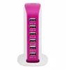 6 ports Usb Station de charge 30W 5V 6A Eu US UK USB chargeur mural adaptateur secteur Hub pour téléphone portable gps