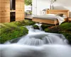 Wallpapers voor 3D-groene natuursteenweg Woonkamer slaapkamer vloertegel vloer 3D stereoscopisch behang