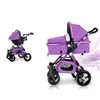 Детская коляска 3 в 1 с автокреслом для новорожденного высокого вида PRAM складной ребенка 0-3 года роскошная прогулка