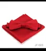 Paisley Bow Tie Cliskerchief Set Polyester Wedding Bowknot Hanky ​​مجموعة للرجال الأعمال الكاجو الحزب الفراشة مربع Red 2Se1505127