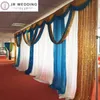 2017 Novo Design 3 M * 6 M Colorido Gelo De Seda De Lantejoulas Swags e Cortinas Cortina de Pano De Fundo Do Casamento 1 PCS Um lote Frete Grátis