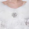 Sollecitato avvolgere la sposa formale mantello invernale sposa scialle di pelliccia matrimonio bolero capispalla