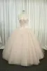 2020 Ny Ball Gown Quinceanera Klänningar Kristaller i 15 år Söt 16 Plus Storlek Pagant Prom Party Gown QC1056