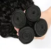 Tissage en lot brésilien non-remy ondulé 100 vrais cheveux naturels, Extensions de cheveux, 1B épais, 3894432, offre en lots de 4