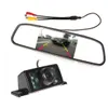 7 IR NIGHT Vision Car Reverse Backup Camera + Parkering Kit med 4,3 "TFT LCD-skärm Bakre Bakifrån Spegelskärm