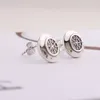 Diseño clásico de las mujeres Pendientes de diseñador de joyería Caja original Para Pandora 925 Plata Esterlina Cristalino Diamante Mujeres Stud Pendiente