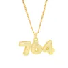 Numbers AZ Custom Name Bubble Letters Necklace Pendant For Men Women Gold Silver Color With Rope Chain och Tennis Chain9059440