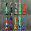 Silicone Collector Mini Water Pipes with GR2 Titanium Nail 14.5mm Concentrate Dab Straw Silicone Oil Rigs4363913