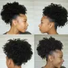 Afro Kinky Curly Ponytail voor Dames Natuurlijke Zwarte Remy Haar 1 Stuk Clip in Paardenstaarten 100% Menselijk Haar Evermagic Hair Products