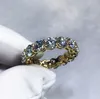 Victoria Wieck Brand New luksusowa biżuteria 925 SilverGold Fill okrągły kształt biały topaz CZ diament kobiety obrączka na prezent dla zakochanych