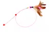 Pet cat toy Cute Design Steel Wire Feather Teaser Wand with bells Plastic Toy for cats Color Multi Products For pet Product