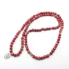 SN1239 New Sale 2018 Women`s Buddha Bracelet Fashion Natural Red Regalite Bracelet 4 Wrap 108 Mala Energy Jewelry Free Shipping