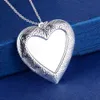 Factory Price Wholesale 925 Sterling Silver Plated Heart Pendant Locket Necklace Fashion Jewelry for Women Valentine's Day Free Shipping