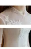 Robe De Mariage Gelinlik El Yapımı Brautkleid Scoop Boyun Kristal Balo Gelinlik Üç Çeyrek Vestidos De Noiva