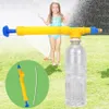 1 pc's waterpistool spuitspeelgoed voor kinderflesinterface milieu -diy druk water sproeier pistool speelgoed zwemmen strand feestspel gard63440033