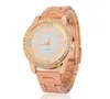 Goud zilverachtig rose goud luxe kristal quartz rome schaal stalen strip polshorloge hoogwaardige mode man vrouw quartz polshorloge