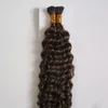 100 pcs Pré-ligado I Dica Extensões de Cabelo Humano 100g / Castanhas Preção Pré-ligada de Cabelo de queratina na cápsula de queratina