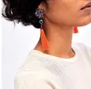 Meilleure Dame Nouveau Mode Déclaration Bijoux pas cher Tassel Longue boucle d'oreille pour femmes 13 couleurs Dangle Boucles d'oreilles Drop Drop Wholesale