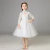 Urocza dziewczyna Unicorn Dress Moda Haft Cekiny Kwiat Princess Dresses Urodziny Z Długim Rękawem Kids Party Wedding First Communion Sukienki