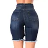 Retro Hohe Taille Denim Shorts Weibliche Plus Größe S XL 2017 Sommer Ripped Loch frauen Kurze Jeans Lässige Denim Shorts femininos