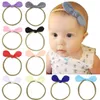 Hot sale children elasticity hair band rabbit ears shape hair accessories little baby solid color head rope T3G0034