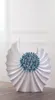 Keramik blaue Blumen kreative prägnante abstrakte Blumenvase Topf Heimdekoration Handwerk Raumdekoration Kunsthandwerk Porzellanfigur