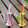 Portugueiros portáteis broca silicone tubos de silicone saúde e proteção ambiental hookahglass water bongs hookah dab