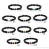 10 colors Natural Black Lava Stone Beads Elastic Bracelet Essential Oil Diffuser Bracelet Volcanic Rock Beaded Hand Strings