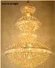 LED LED Modern Crystal Freshliers Lights American Big Golden Golden Lamps El Lobby Hall Stair Way Villa Home Indoor LI221E