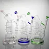 glass bong huge bongs recycler birdcage big bubbler perc bong double chamber spiral glass twist heady 13'' Glass Water Pipes with 14mm joint