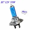 10 PCS H7 Halogen Bulb 12V 55W 5000K Super White Quartz Glass Xenon Dark Blue Car Meadlight Lamp 1321555