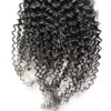 Бразильские человеческие натуральные волосы Долаги 8 штук / набор 100 грамм kinky Курсный клип в человеческих наращиваниях волос 100% натуральные зажимы для волос
