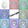 PDT 7 Farblichter LED-Gesichtsmaske, Photonentherapie-Maske zur Gesichtsstraffung, Hautverjüngung, Faltenentfernung