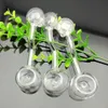 Transparent glas konkava panglas Bbong Wwater Pipe Titanium nagelkvarn, glasbubblor för rökrörsblandningar