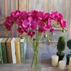Jedwabna pojedyncza łodyga orchidei 78 cm/30,71 "długość sztuczne kwiaty Mini Phalaenopsis storczyki motyle różowy/kremowy/fuksja/niebieski/zielony kolor