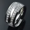 Su anillo de compromiso de boda con banda de anillo sólido de acero inoxidable para hombre tamaño de 8 9 10 11 12 13 14 15296N