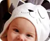 Baby-Terry-Cartoon-Löwe-Katze-Modellierung, weiße Kapuze mit niedlichem Ohrhut, Badetuch, kleine Kinder, die Decke für Säuglinge, saugfähig, 84 x 58 cm